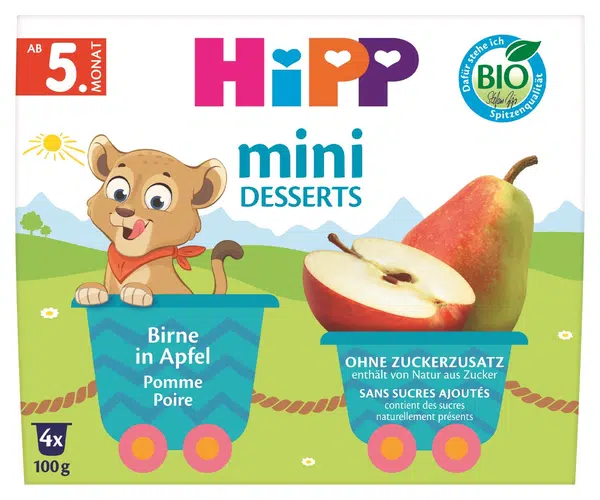 HiPP BIO 100% OVOCIE Jablká s hruškami