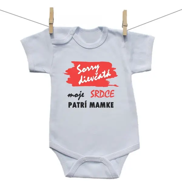 Boodyy Body s krátkym rukávom Sorry dievčatá moje srdce patrí mamke 86 (12-18 mesiacov)