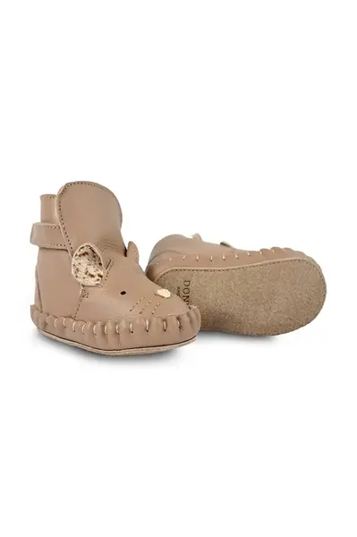 Donsje Kožené topánky pre bábätká Donsje Kapi Exclusive Booties Mouse