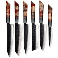 Sada damaškových kuchynských nožov Arata-Červená H37339