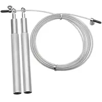 Profesionálne rýchlostné švihadlo s oceľovým lankom - Strieborná