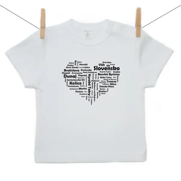 Boodyy Tričko s krátkym rukávom Slovensko 134 (8-9 rokov)