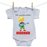 Boodyy Body s krátkym rukávom Keď vyrastiem budem hudobník 74 (6-9 mesiacov)