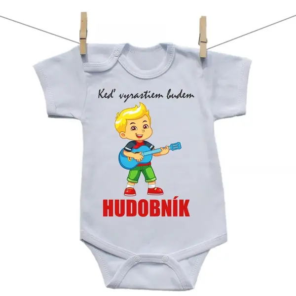 Boodyy Body s krátkym rukávom Keď vyrastiem budem hudobník 74 (6-9 mesiacov)
