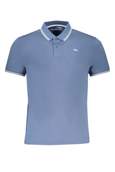 HARMONT &amp; BLAINE MEN'S SHORT SLEEVED POLO SHIRT BLUE