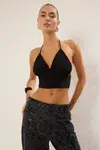Trendyol Black V Neck Woven Bustier