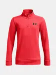 Boys' sweatshirt Under Armour UA Armour Fleece 1/4 Zip-RED - Boys