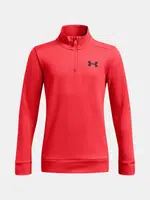 Boys' sweatshirt Under Armour UA Armour Fleece 1/4 Zip-RED - Boys