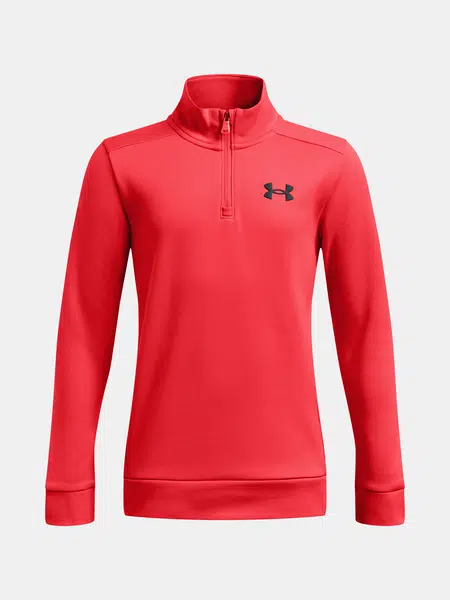 Boys' sweatshirt Under Armour UA Armour Fleece 1/4 Zip-RED - Boys