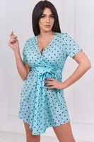 Mint polka dot dress