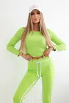 Set with double green stripe