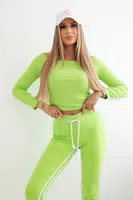 Set with double green stripe