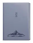 Denní diář 2026 David Vivella s ražbou A5 holubí šeď Hory