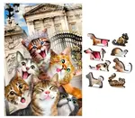 Dřevěné puzzle Koťata v Londýně 2v1 (75 dílků)