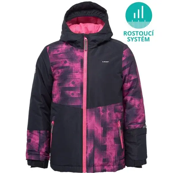 LOAP CUPRA GROW SYSTEM Rostoucí dětská lyžařská bunda, černá, velikost 158-164