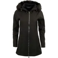 ALPINE PRO CRADA Dámský softshellový kabát, černá, velikost