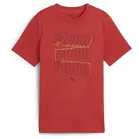 Puma ESSENTIALS LOGO LAB HOG TEE B Chlapecké triko, červená, velikost