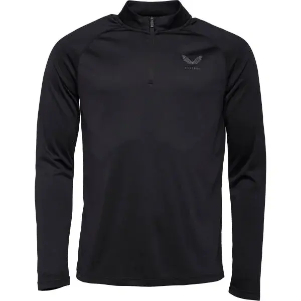 CASTORE 1/4 ZIP LS TOP Pánská sportovní mikina, černá, velikost