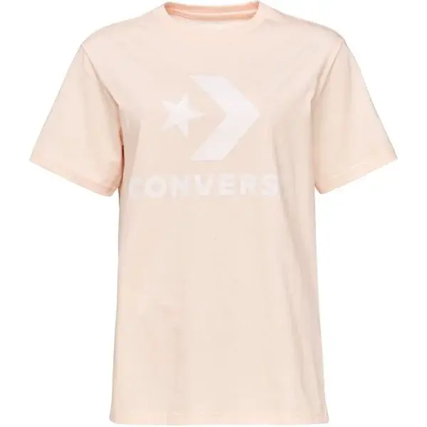Converse STANDARD FIT CENTER STAR CHEV Dámské tričko, růžová, velikost