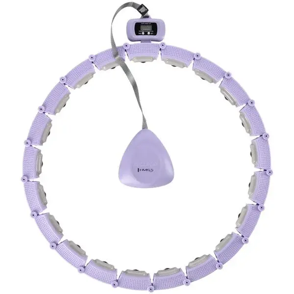 HMS HHM14 Masážna hula hop obruč so závažím a počítadlom, fialová, veľkosť