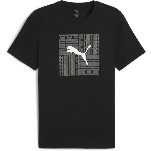 Puma GRAPHIC PUMA WORDING TEE Pánske tričko, čierna, veľkosť