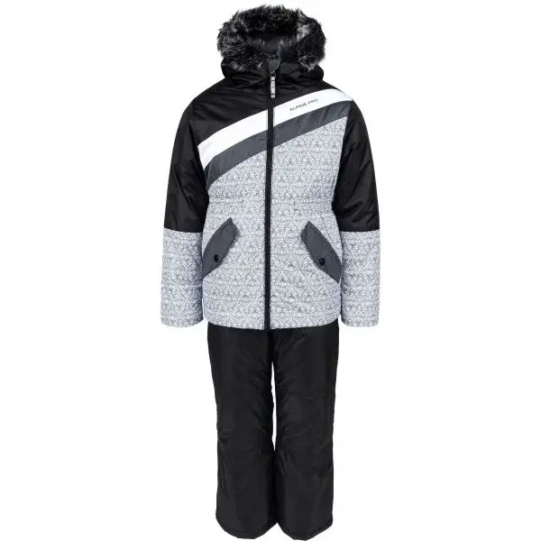 ALPINE PRO SLAVICO Dievčenský lyžiarsky set, čierna, veľkosť 104-110