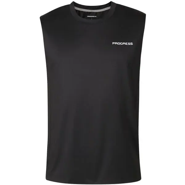 PROGRESS DRIVER SINGLET Pánske športové tielko, čierna, veľkosť XXL