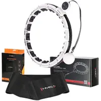 HMS SET HHM16 + BR163 Set masážnej obruče so závažím a zoštíhľujúcim pásom, biela, veľkosť