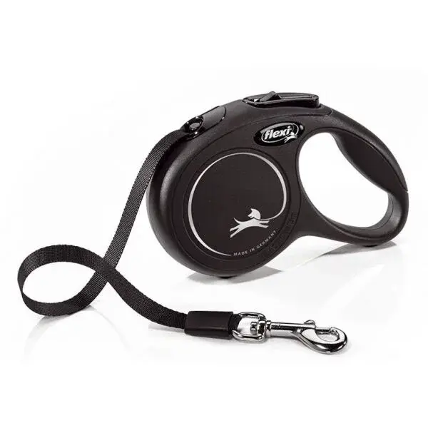 TRIXIE FLEXI NEW CLASSIC XS 3 m Samonavíjacia vôdzka, čierna, veľkosť XS