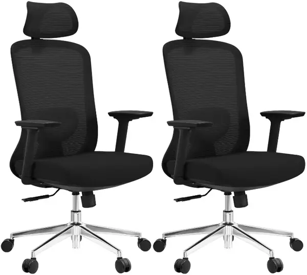 MERCURY 2PACK Ergonomická kancelářská židle ASPEN černá (2 ks)
