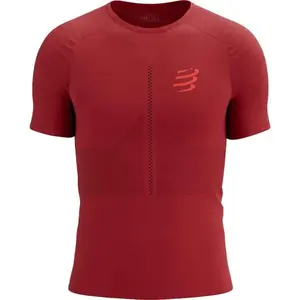 Compressport RACING SS TSHIRT M Pánske bežecké tričko, červená, veľkosť