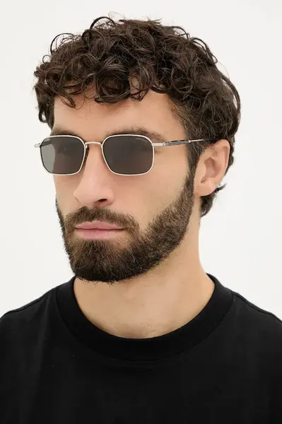 Sluneční brýle Montblanc pánské, stříbrná barva, MB0441S