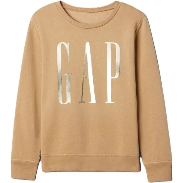 GAP V-LOGO Dámska mikina, béžová, veľkosť