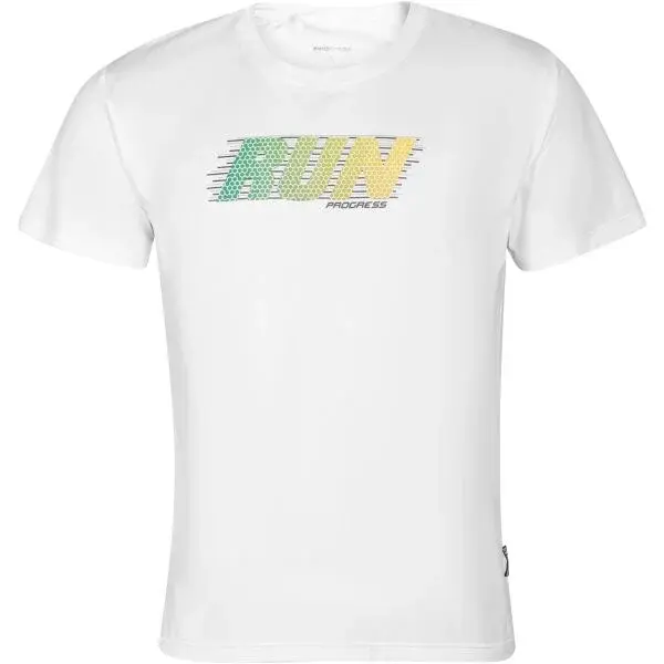 PROGRESS DEPORTE RUN Pánske športové tričko, biela, veľkosť