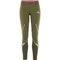 KARI TRAA LOUISE TIGHTS Dámske športové legíny, khaki, veľkosť