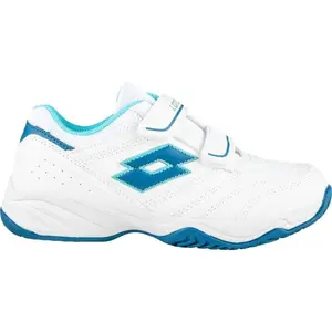 Lotto COURT LOGO JR VELCRO Detská tenisová obuv, biela, veľkosť