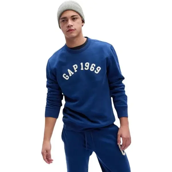 GAP V-FRCH GAP 1969 Pánska mikina, modrá, veľkosť