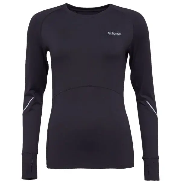 Fitforce TURDELA Dámske bežecké tričko, čierna, veľkosť