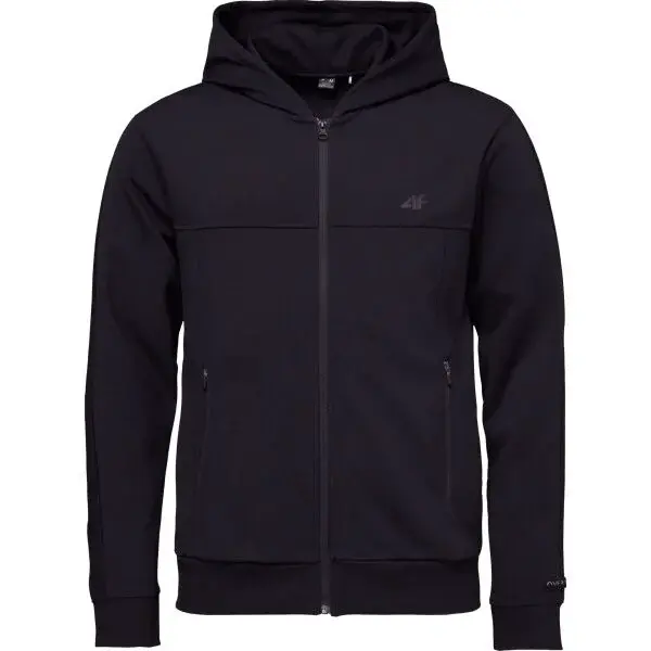 4F SWEATSHIRT Pánska mikina, čierna, veľkosť
