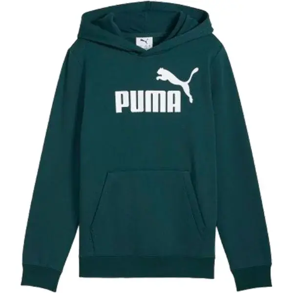 Puma ESSENTIALS NO.1 LOGO HOODIE FL G Dievčenská mikina, tmavo zelená, veľkosť