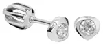Soliter Srdíčkové náušnice s čirým krystalem 436 001 00122 04
