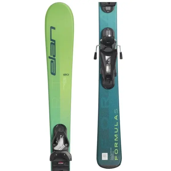 Elan FORMULA S JRS + EL 4.5 Detské zjazdové lyže, zelená, veľkosť