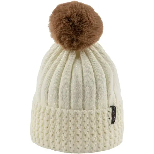Finmark WINTER HAT Zimná pletená čiapka, biela, veľkosť UNI