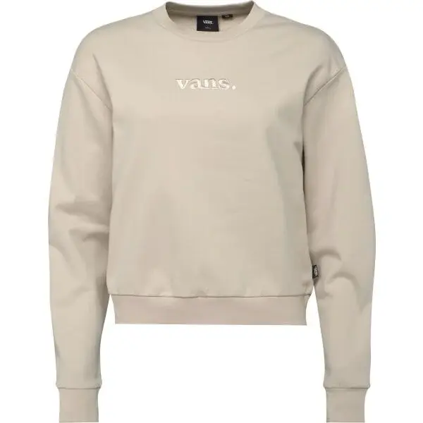 Vans ESSENTIAL H-FT RLX CREW W Dámska mikina, béžová, veľkosť