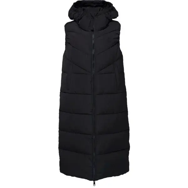 LOAP TANJA Dámska dlhá vesta, čierna, veľkosť