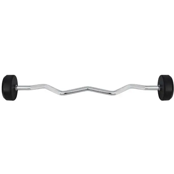 HMS GSL-30 Lomená obojručná činka, strieborná, veľkosť 30 KG