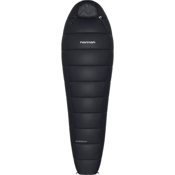 Hannah SHERPA 160 LONG Trojsezónny ľahký spací vak, čierna, veľkosť 230 cm - ľavy zips