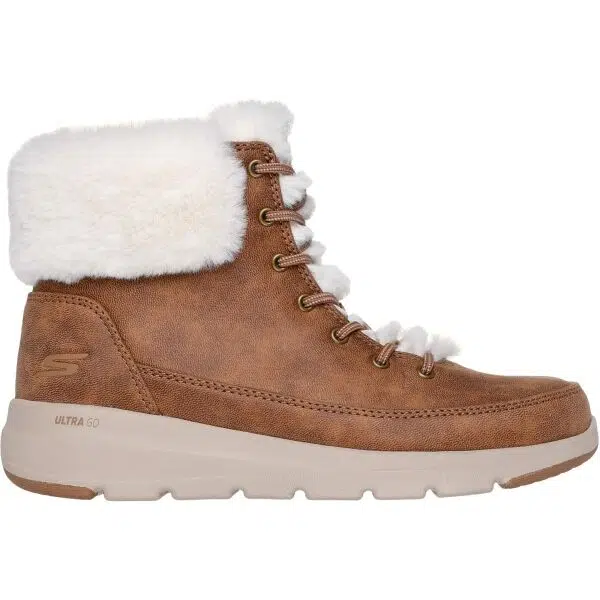 Skechers GLACIAL ULTRA - WONDERLAND Dámska zimná obuv, hnedá, veľkosť