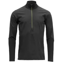 Devold RUNNING MERINO COVER ZIP NECK Pánska bežecká merino mikina, čierna, veľkosť