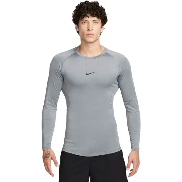 Nike DRI-FIT Pánske termo tričko, sivá, veľkosť